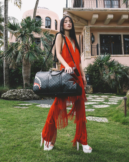 SHARK BITE SHARKS IN PARIS GRAY DUFFLE | Sprayground Online