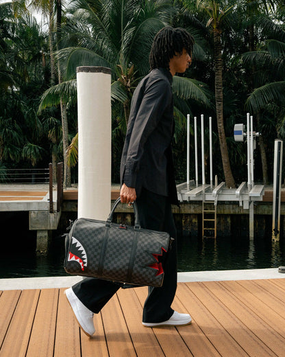SHARK BITE SHARKS IN PARIS GRAY DUFFLE | Sprayground Online