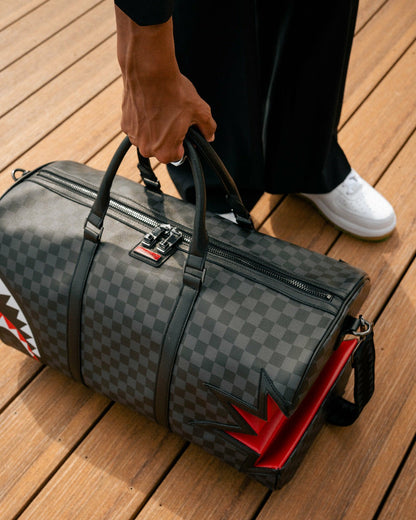 SHARK BITE SHARKS IN PARIS GRAY DUFFLE | Sprayground Online