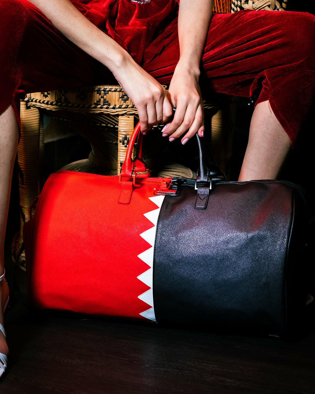 VERTICAL SHARK CUT & SEW DUFFLE | Sprayground Near Me