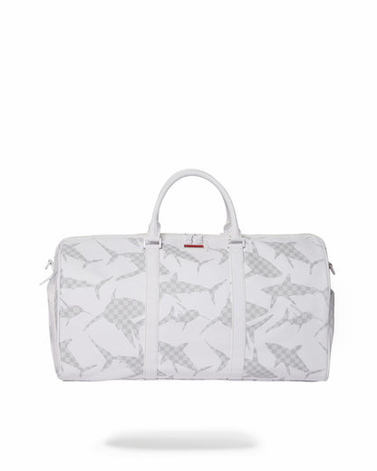 SHARK CHECK (WHITE) DUFFLE | Sprayground sale