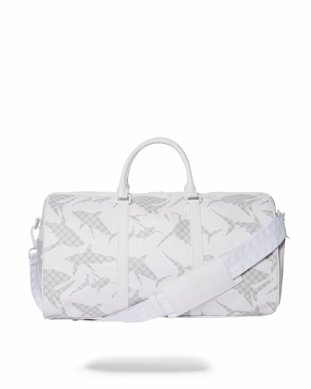 SHARK CHECK (WHITE) DUFFLE | Sprayground sale