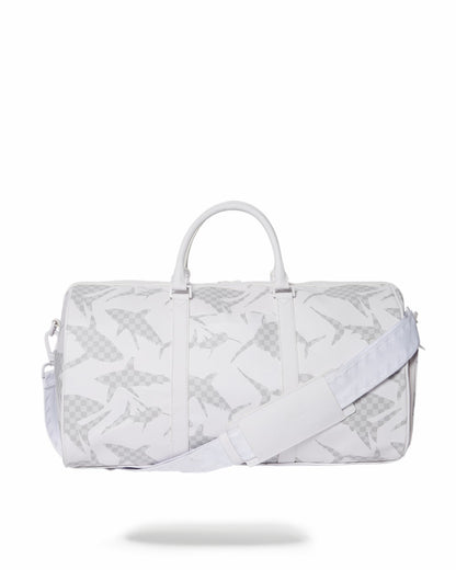 SHARK CHECK (WHITE) DUFFLE | Sprayground sale