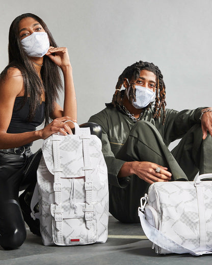 SHARK CHECK (WHITE) DUFFLE | Sprayground sale