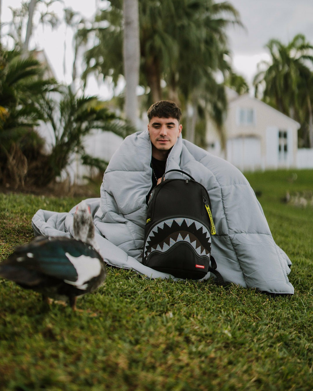 SHARK CENTRAL PARACHUTE DLX SATIN BACKPACK | Sprayground Online