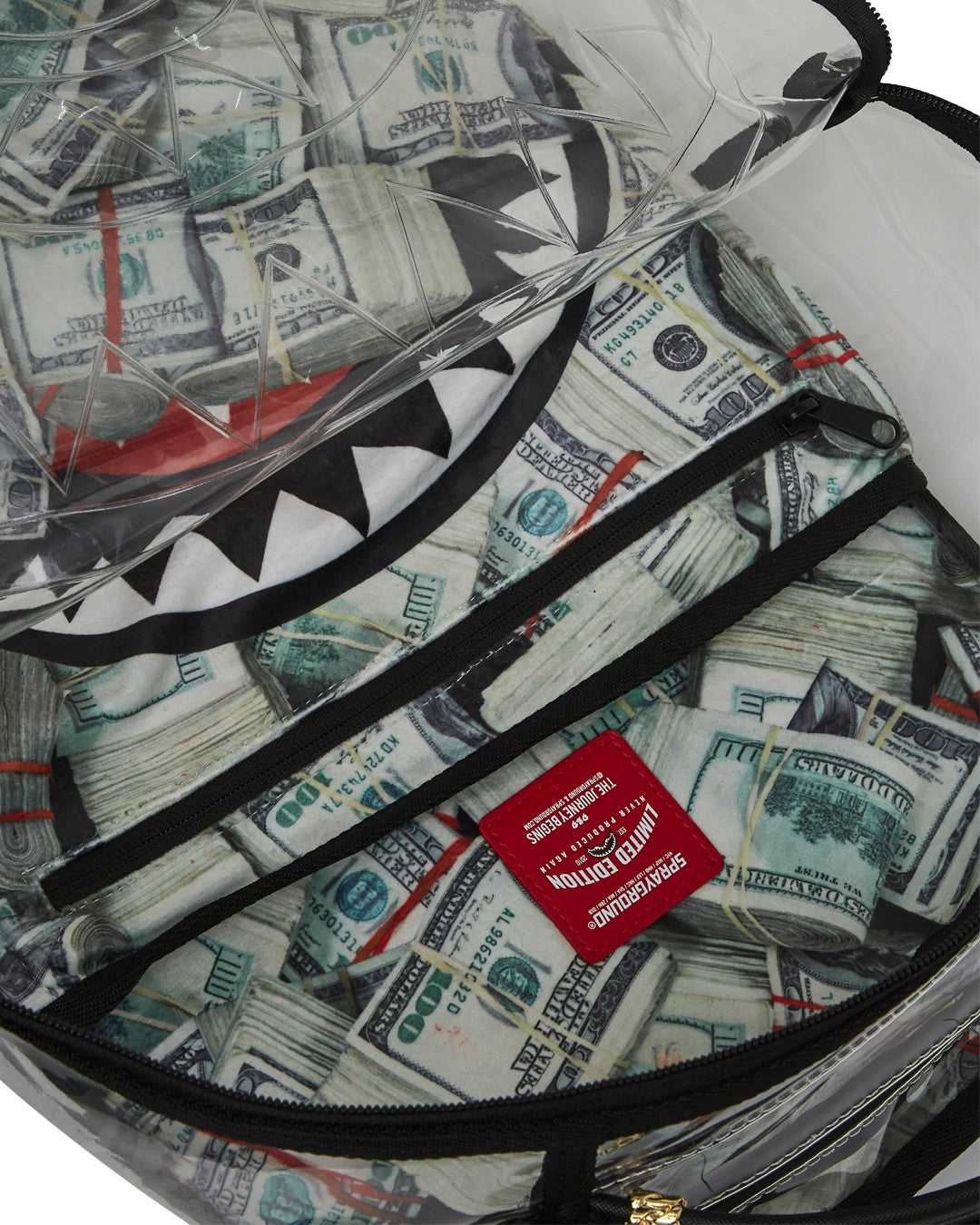 CLEAR BACKPACK - MONEY CHOMP | Sprayground for sale
