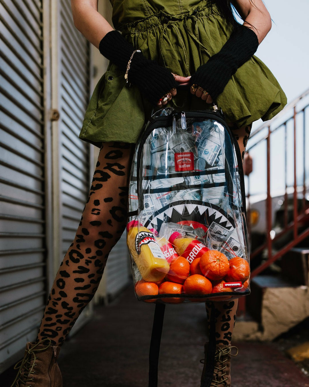 CLEAR BACKPACK - MONEY CHOMP | Sprayground for sale