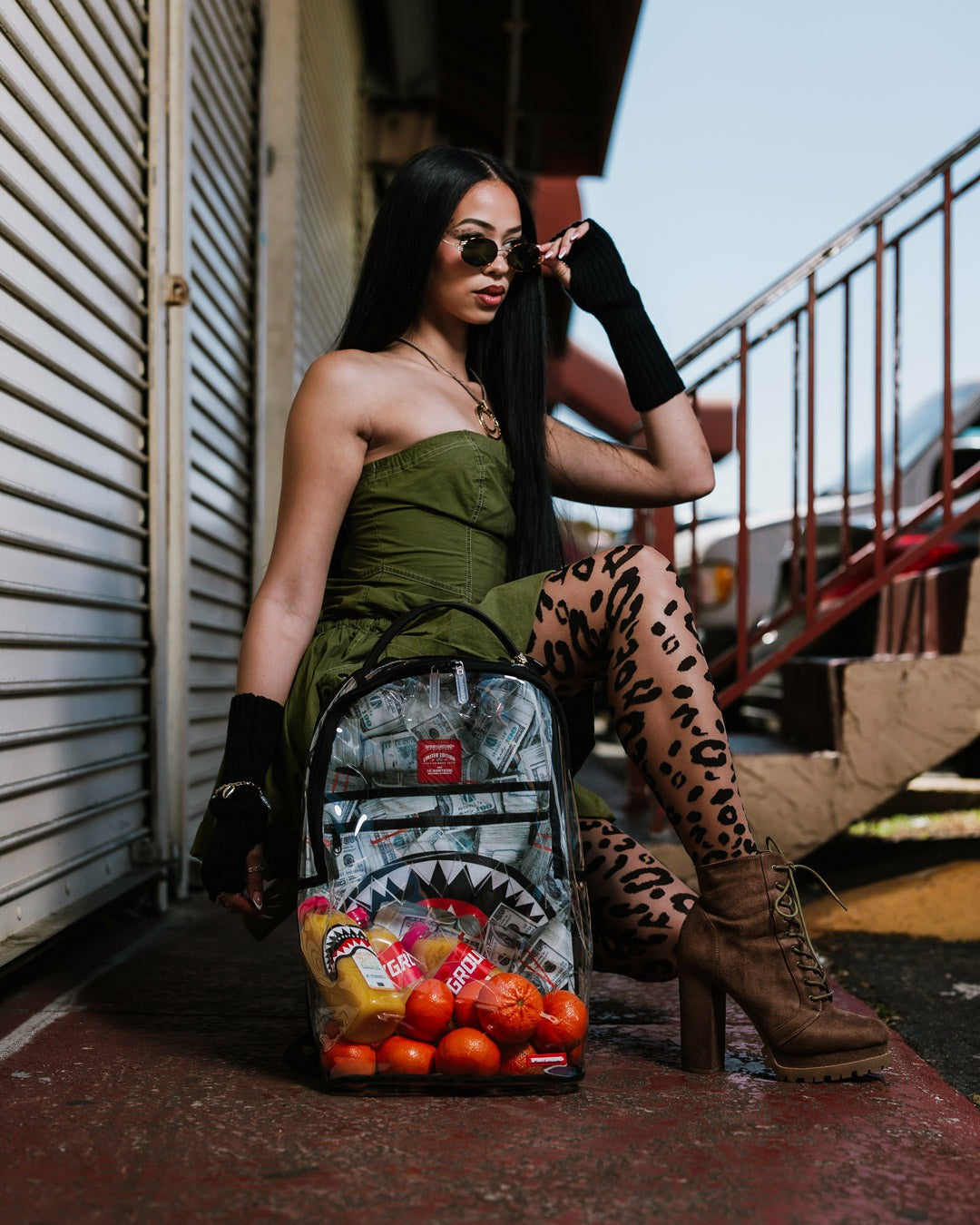 CLEAR BACKPACK - MONEY CHOMP | Sprayground for sale