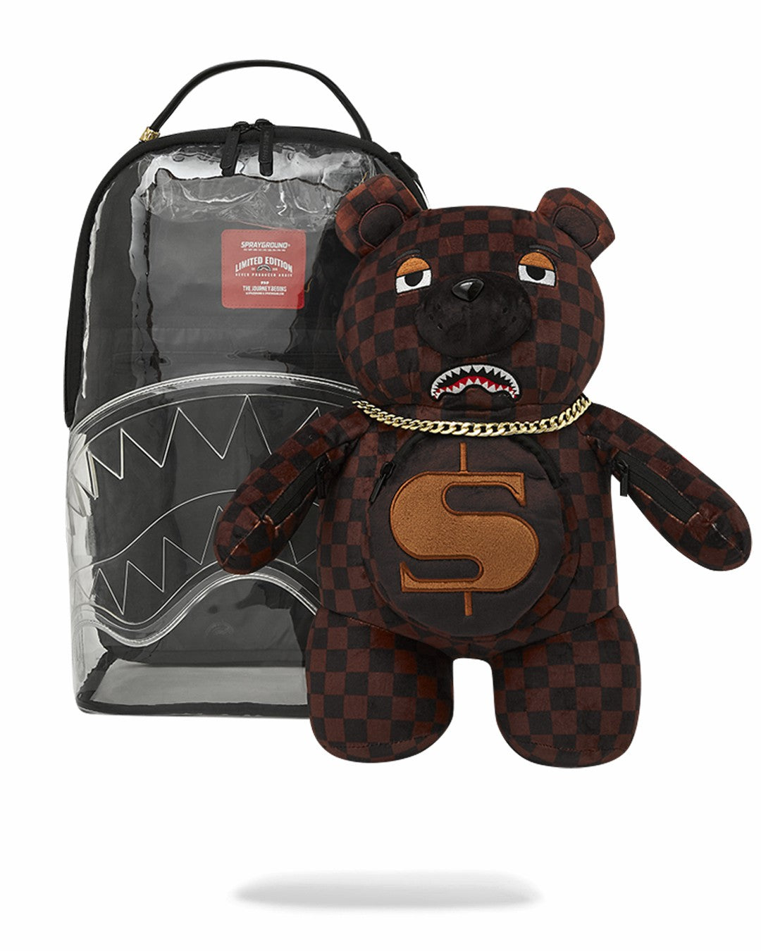 CLEAR BACKPACK - SHARKS IN PARIS BEAR | Sprayground Clearance