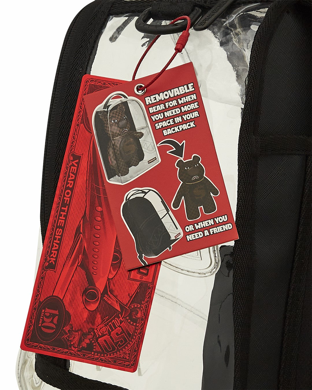 CLEAR BACKPACK - SHARKS IN PARIS BEAR | Sprayground Clearance