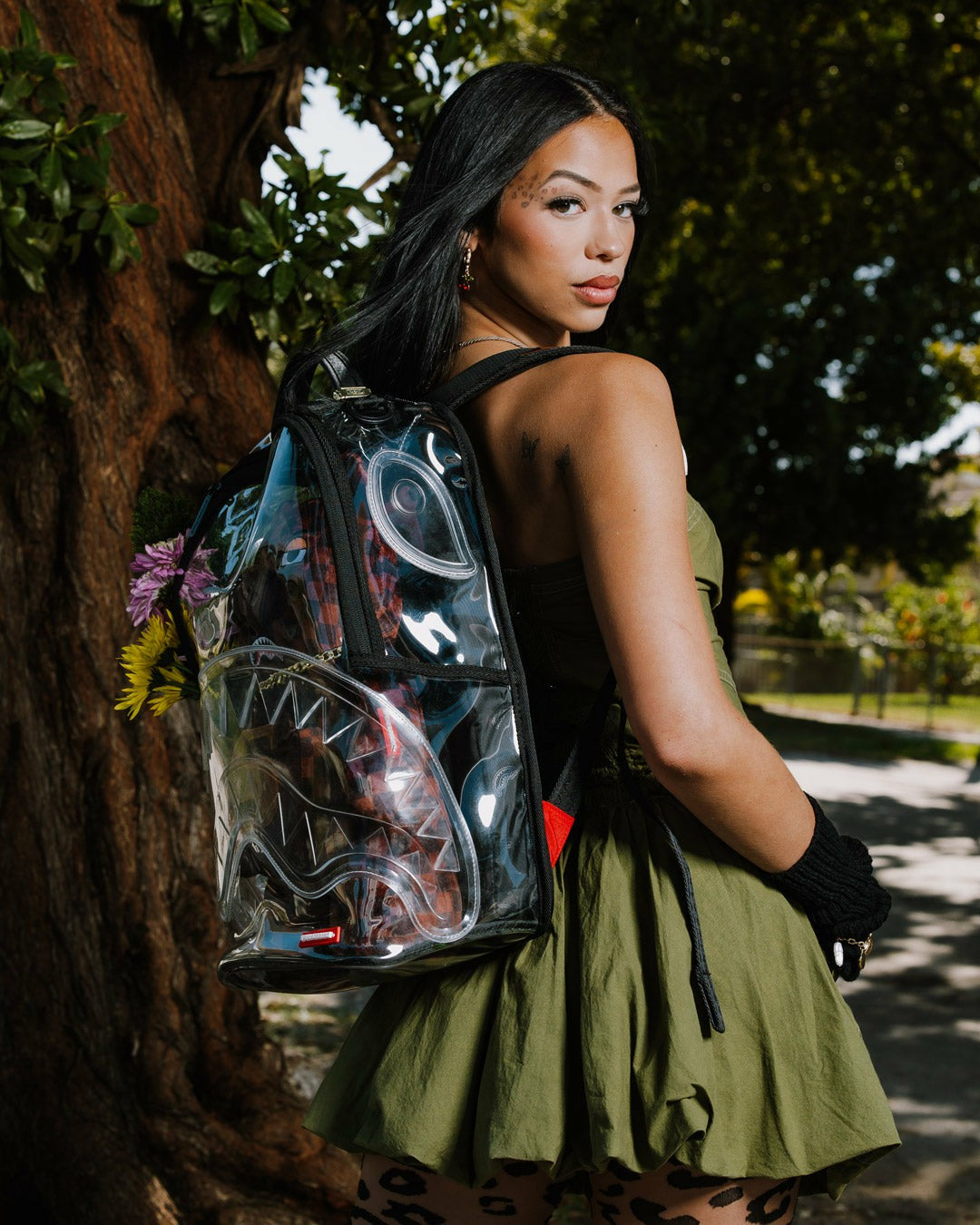CLEAR BACKPACK - SHARKS IN PARIS BEAR | Sprayground Clearance