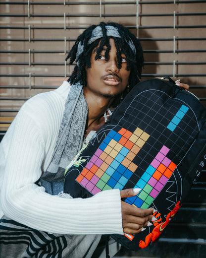 TETRIS WITH DIABLO AND MONEY BEAR BACKPACK | Sprayground Clearance