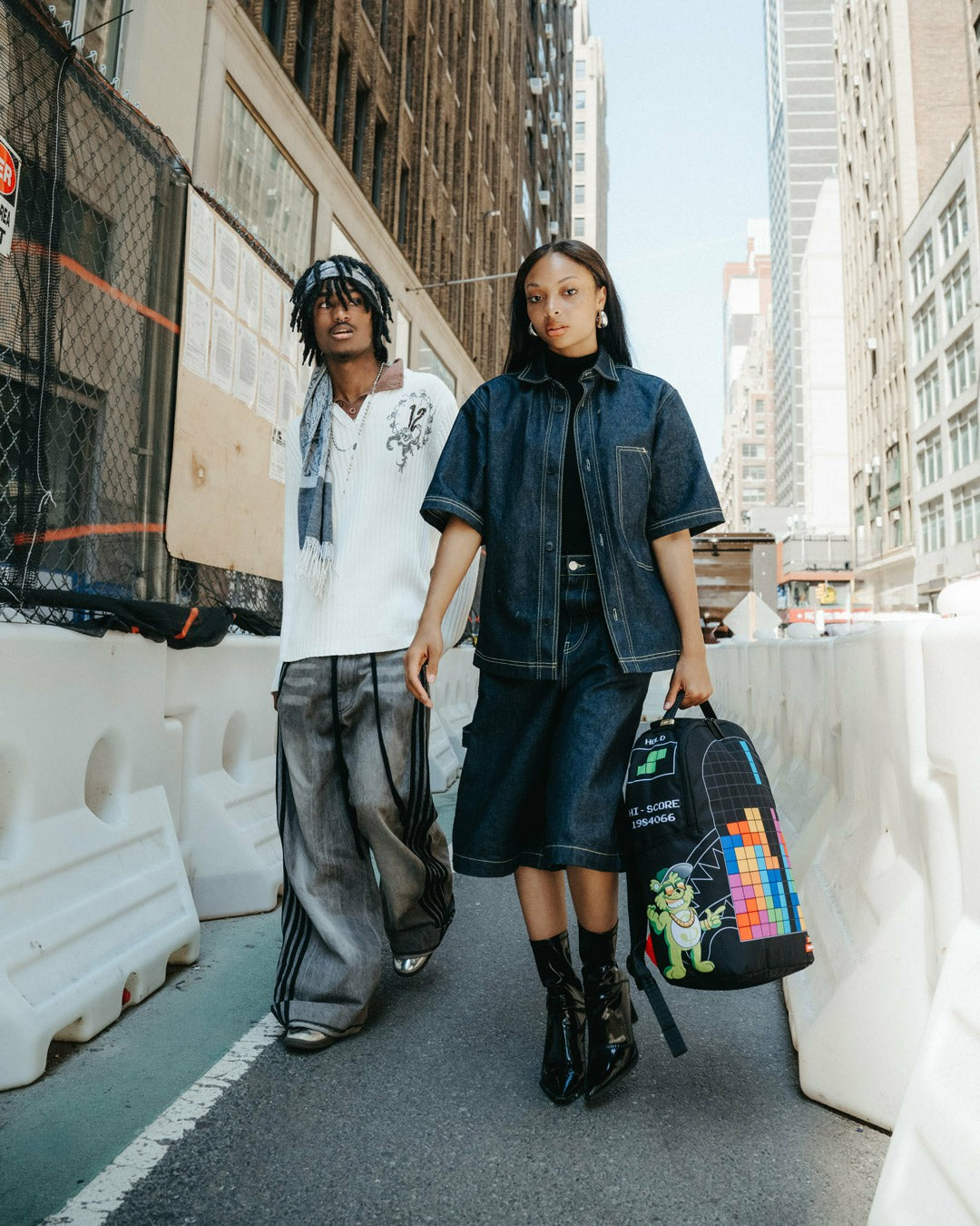 TETRIS WITH DIABLO AND MONEY BEAR BACKPACK | Sprayground Clearance