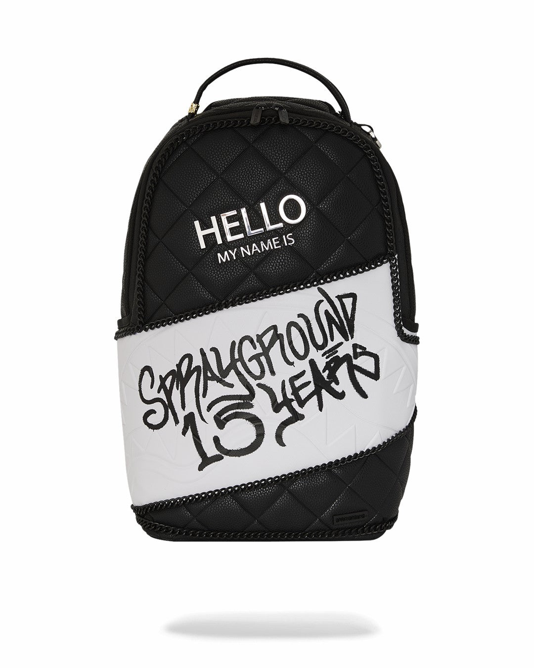 HELLO MY NAME IS 15 YEARS QUILTED BACKPACK (SUPER RARE) | Sprayground Clearance