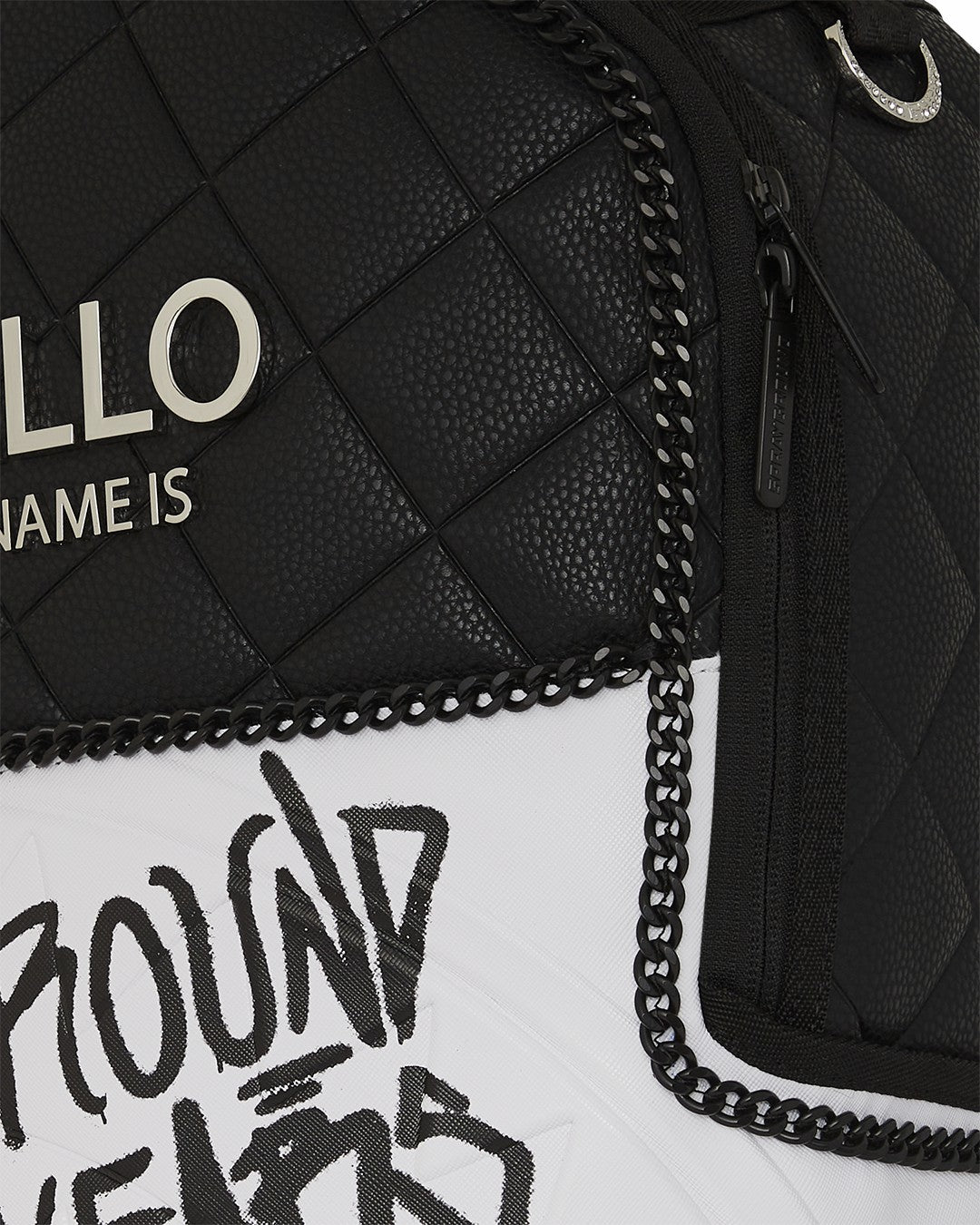 HELLO MY NAME IS 15 YEARS QUILTED BACKPACK (SUPER RARE) | Sprayground Clearance