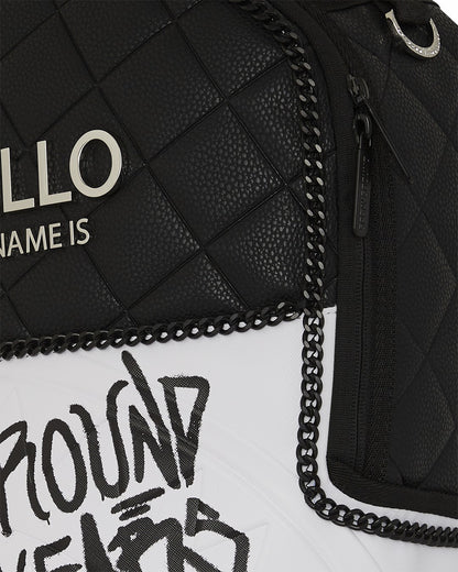 HELLO MY NAME IS 15 YEARS QUILTED BACKPACK (SUPER RARE) | Sprayground Clearance