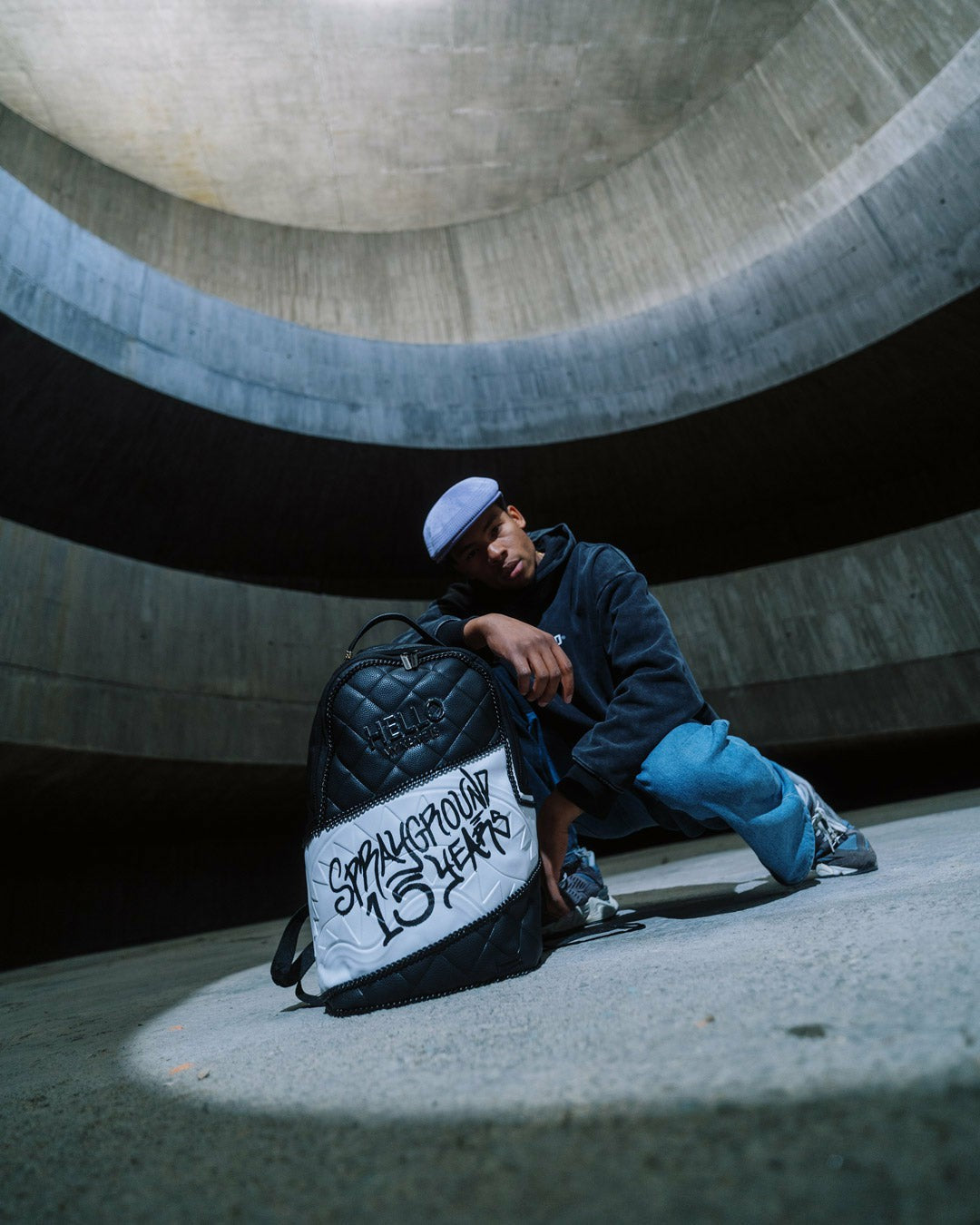 HELLO MY NAME IS 15 YEARS QUILTED BACKPACK (SUPER RARE) | Sprayground Clearance