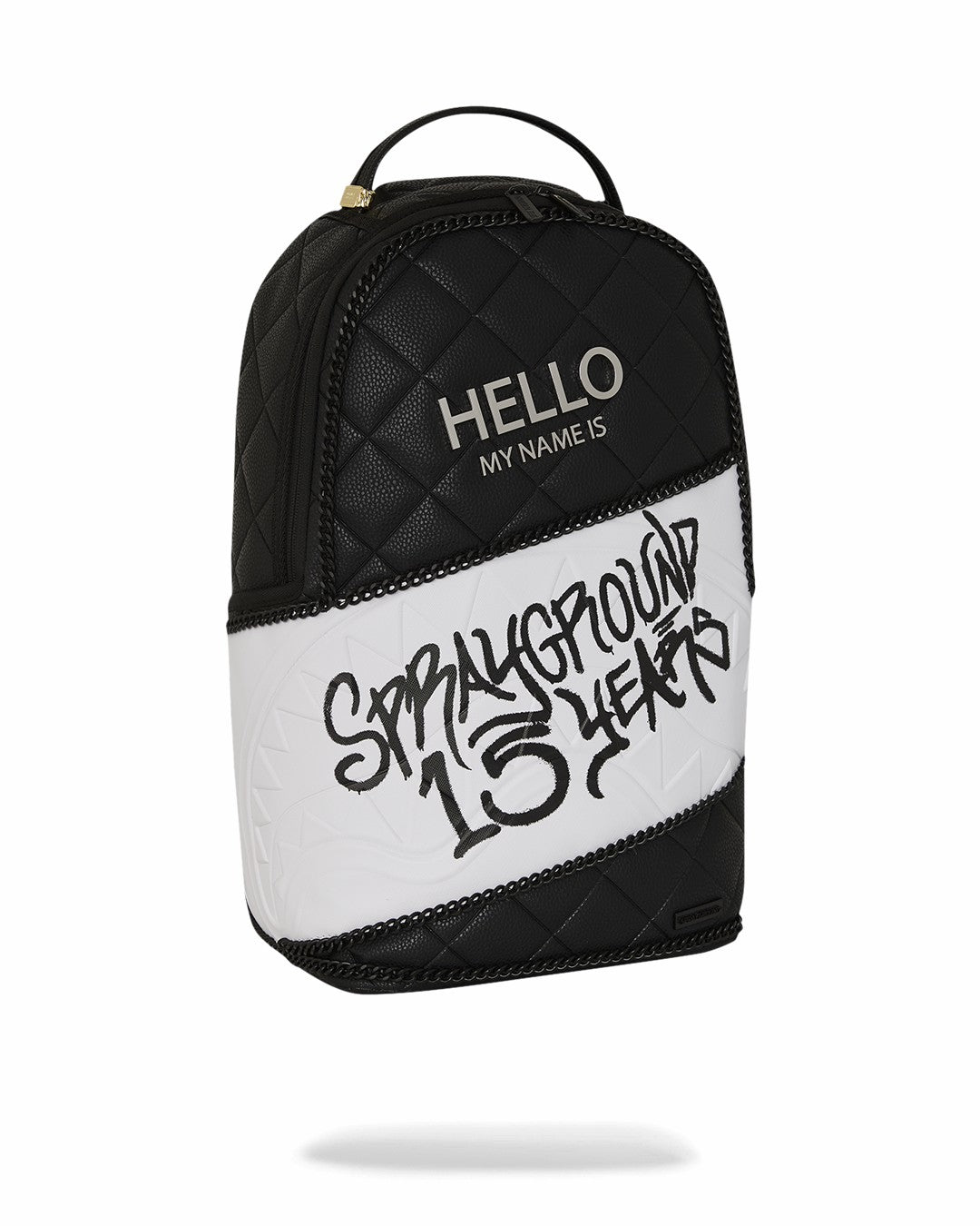 HELLO MY NAME IS 15 YEARS QUILTED BACKPACK (SUPER RARE) | Sprayground Clearance
