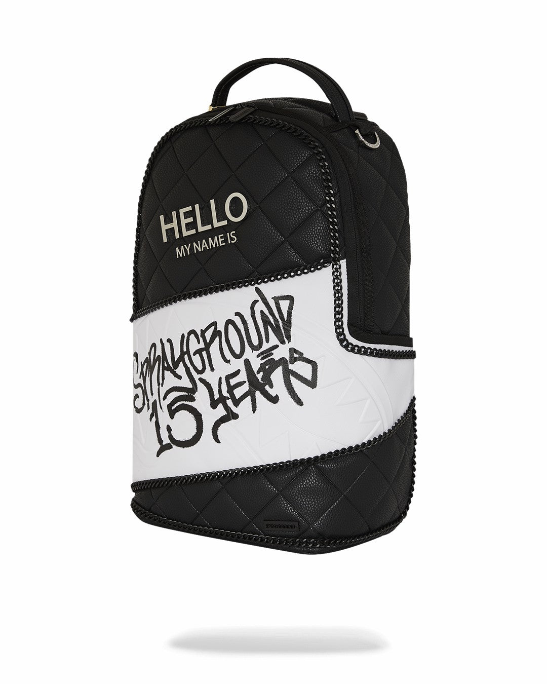 HELLO MY NAME IS 15 YEARS QUILTED BACKPACK (SUPER RARE) | Sprayground Clearance