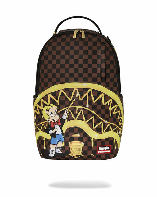 RICHIE RICH PAINT THE SHARK GOLD BACKPACK | Sprayground for sale