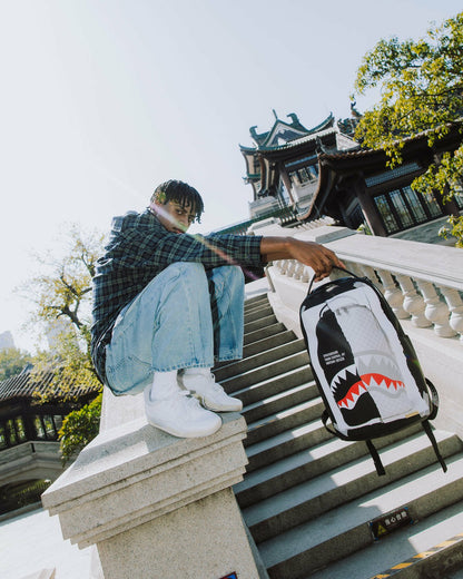 BAG ON BAG OPTICAL ILLUSION SHARKS IN PARIS BACKPACK | Sprayground sale