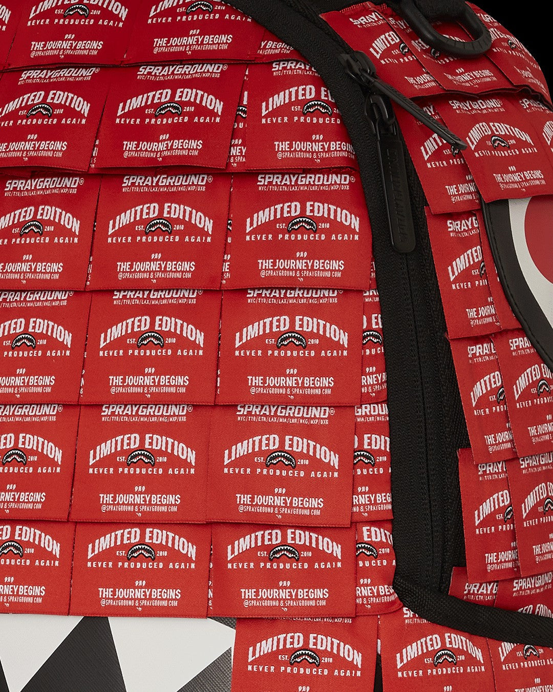 MADE OF WOVEN LABELS SHARK BACKPACK | Sprayground US