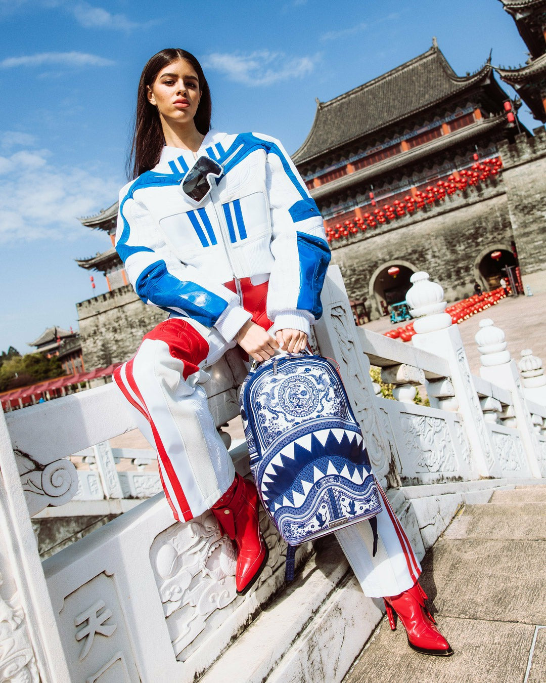 PORCELAIN TIGER PHOENIX SHARK BACKPACK | Sprayground Online