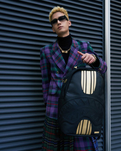 GOLD AND BLACK RACING STRIPES BACKPACK | Sprayground Near Me