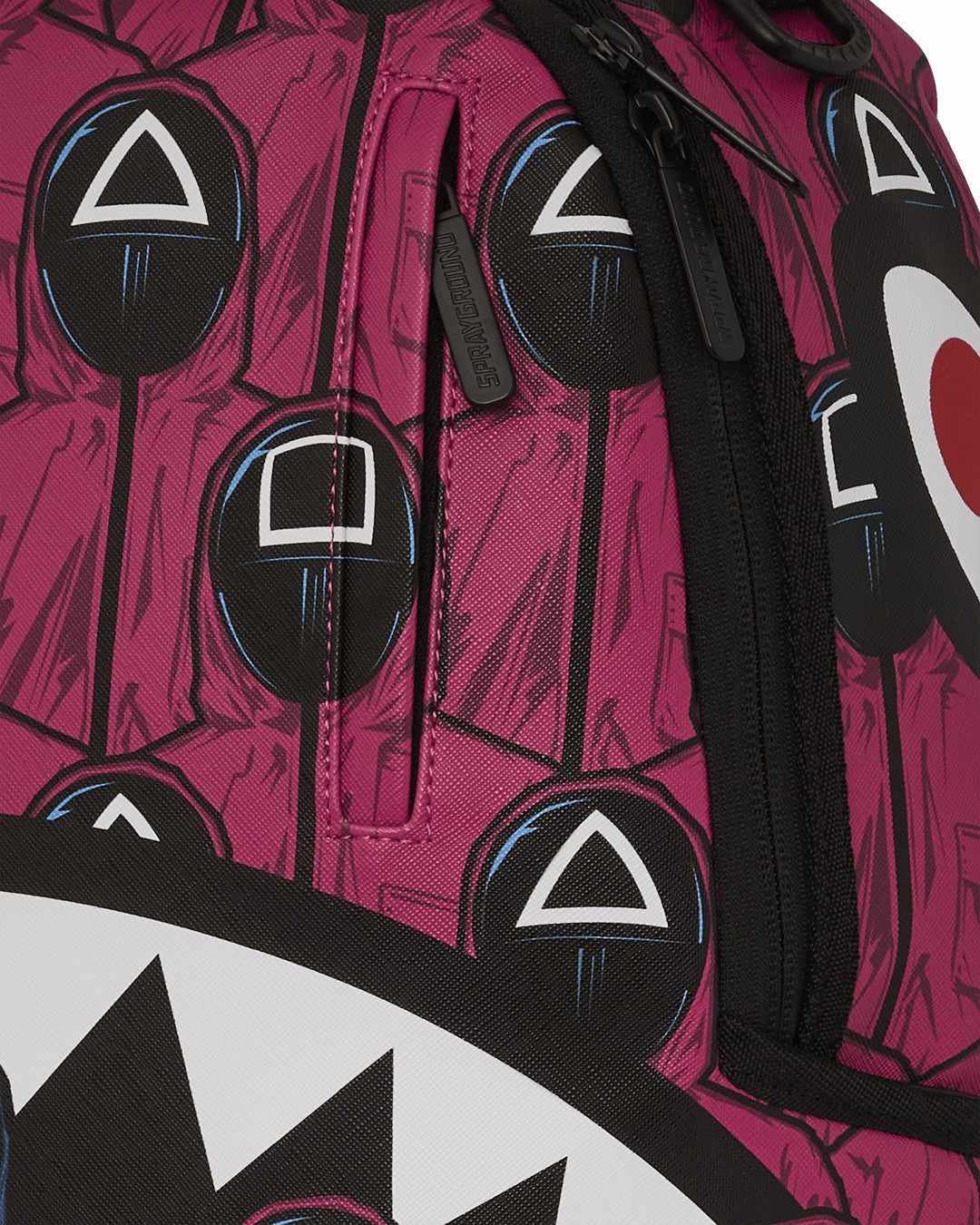SQUID GAME COLLAB FRONT MAN & PINK GUARD SHARKS BACKPACK | Sprayground Discount