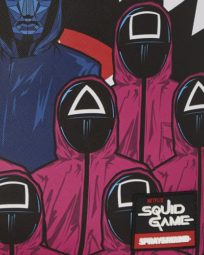 SQUID GAME COLLAB FRONT MAN & PINK GUARD SHARKS BACKPACK | Sprayground Discount
