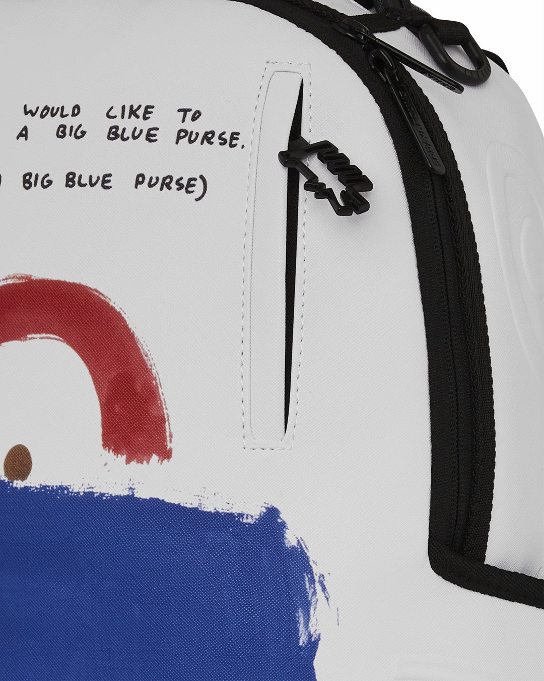 KEITH HARING BIG BLUE PURSE ART BACKPACK | Sprayground for sale