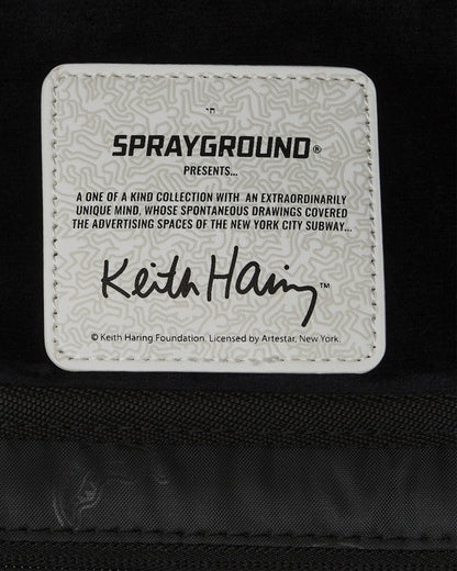 KEITH HARING BIG BLUE PURSE ART BACKPACK | Sprayground for sale