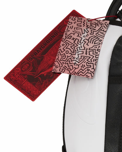 KEITH HARING BIG BLUE PURSE ART BACKPACK | Sprayground for sale