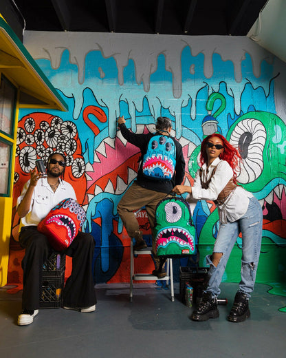 JORGE RODRIGUEZ THE ARTIST COLLAB DRIPS SHARKS BACKPACK | Sprayground Discount