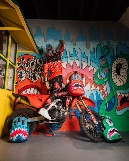 JORGE RODRIGUEZ THE ARTIST COLLAB DRIPS SHARKS BACKPACK | Sprayground Discount