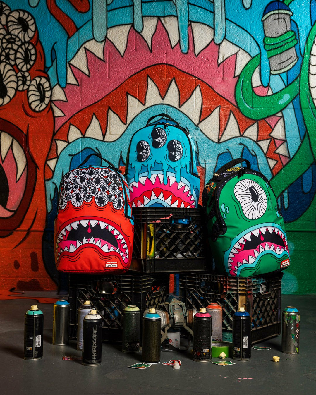 JORGE RODRIGUEZ THE ARTIST COLLAB DRIPS SHARKS BACKPACK | Sprayground Discount