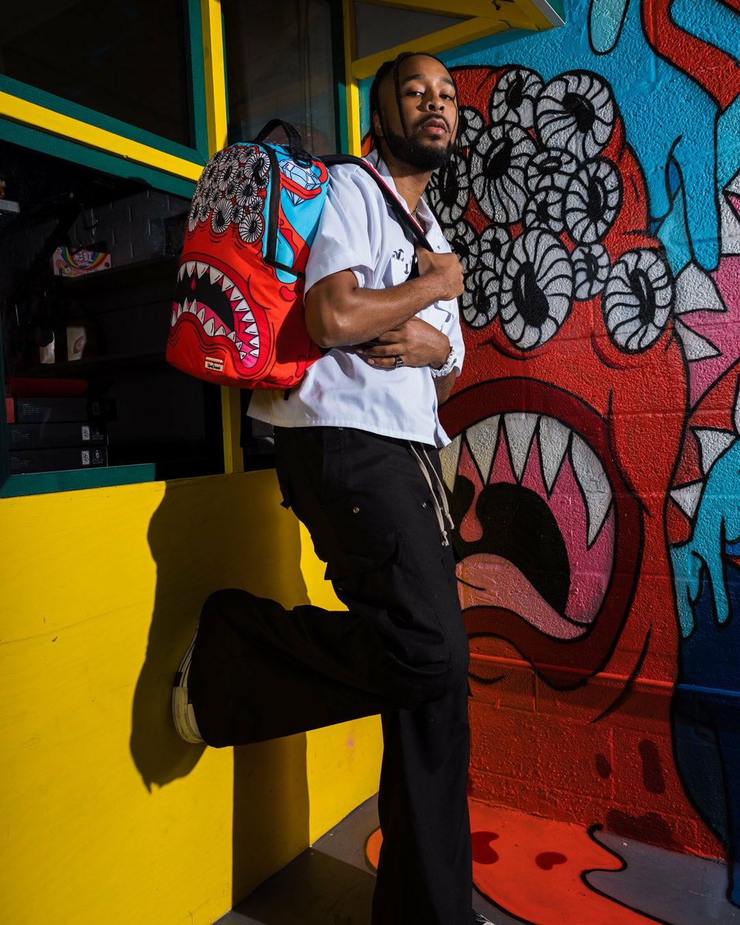 JORGE RODRIGUEZ THE ARTIST COLLAB BLINKY SHARK BACKPACK | Sprayground for sale