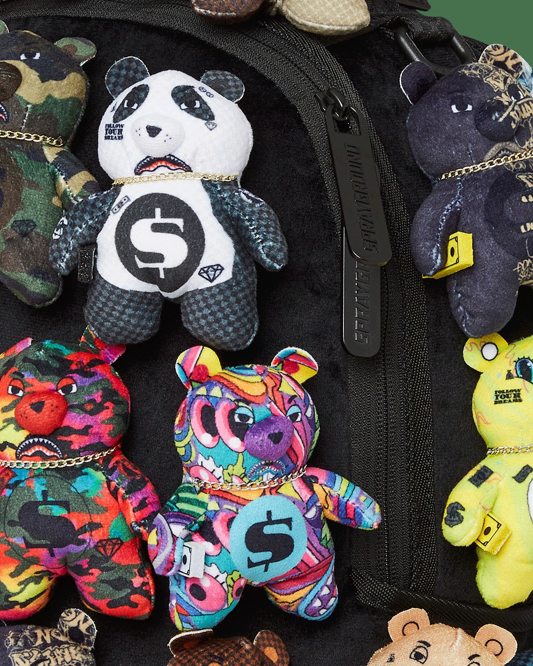 PACK OF BEARS REAL PLUSH BEARS RUNWAY PIECE BACKPACK - SUPER EXCLUSIVE | Sprayground sale
