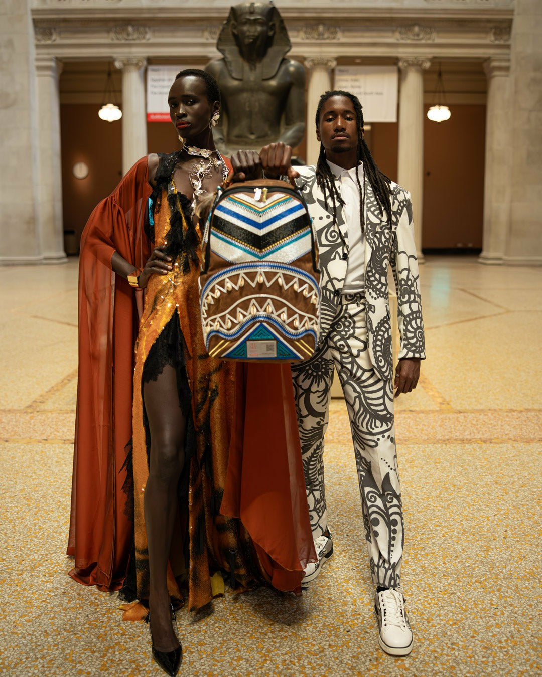 THE MET KUBA KINGDOM HEADDRESS BACKPACK | Sprayground sale