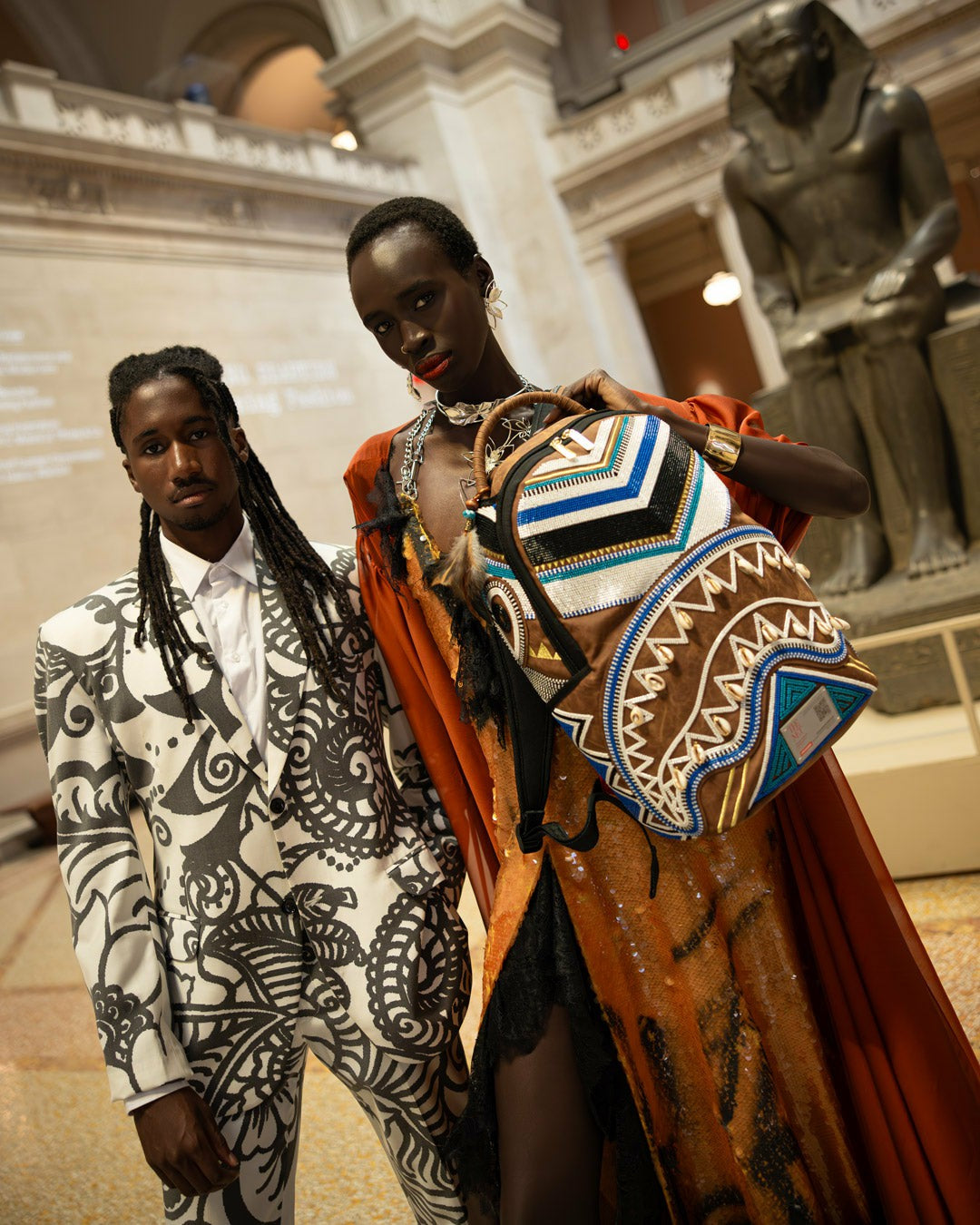 THE MET KUBA KINGDOM HEADDRESS BACKPACK | Sprayground sale